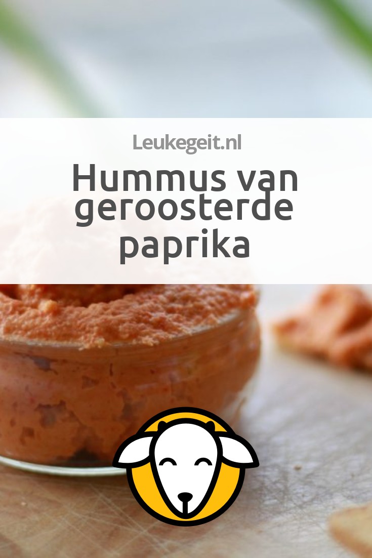 Hummus van geroosterde paprika Leukegeit