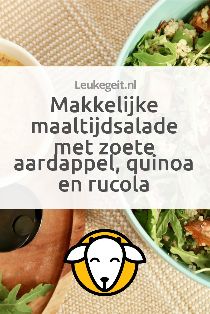 Makkelijke Maaltijdsalade Met Zoete Aardappel Quinoa En Rucola Leukegeit