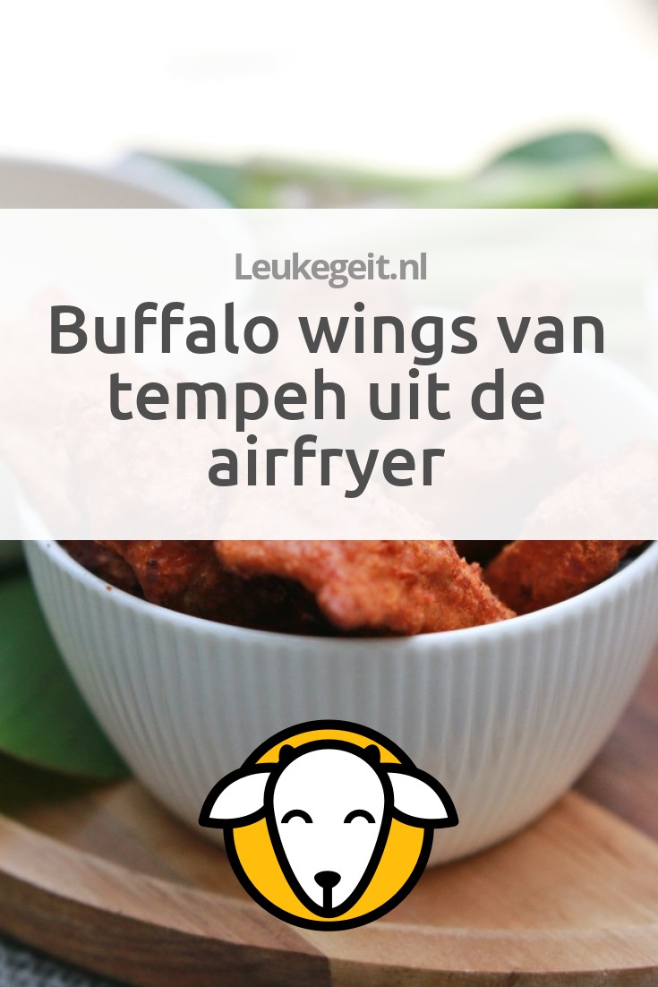 Buffalo wings van tempeh uit de Airfryer Leukegeit