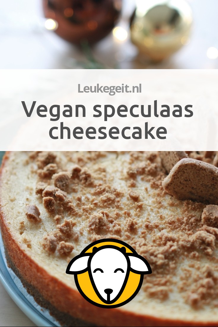 Vegan speculaas cheesecake Leukegeit
