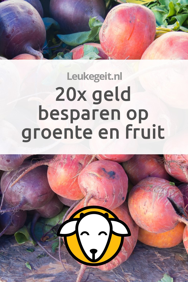 20x Geld besparen groente fruit - Leukegeit