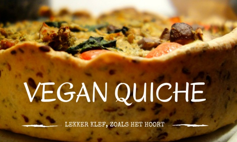 Vegan quiche – met tofu, zongedroogde tomaat & champignon (+ video)