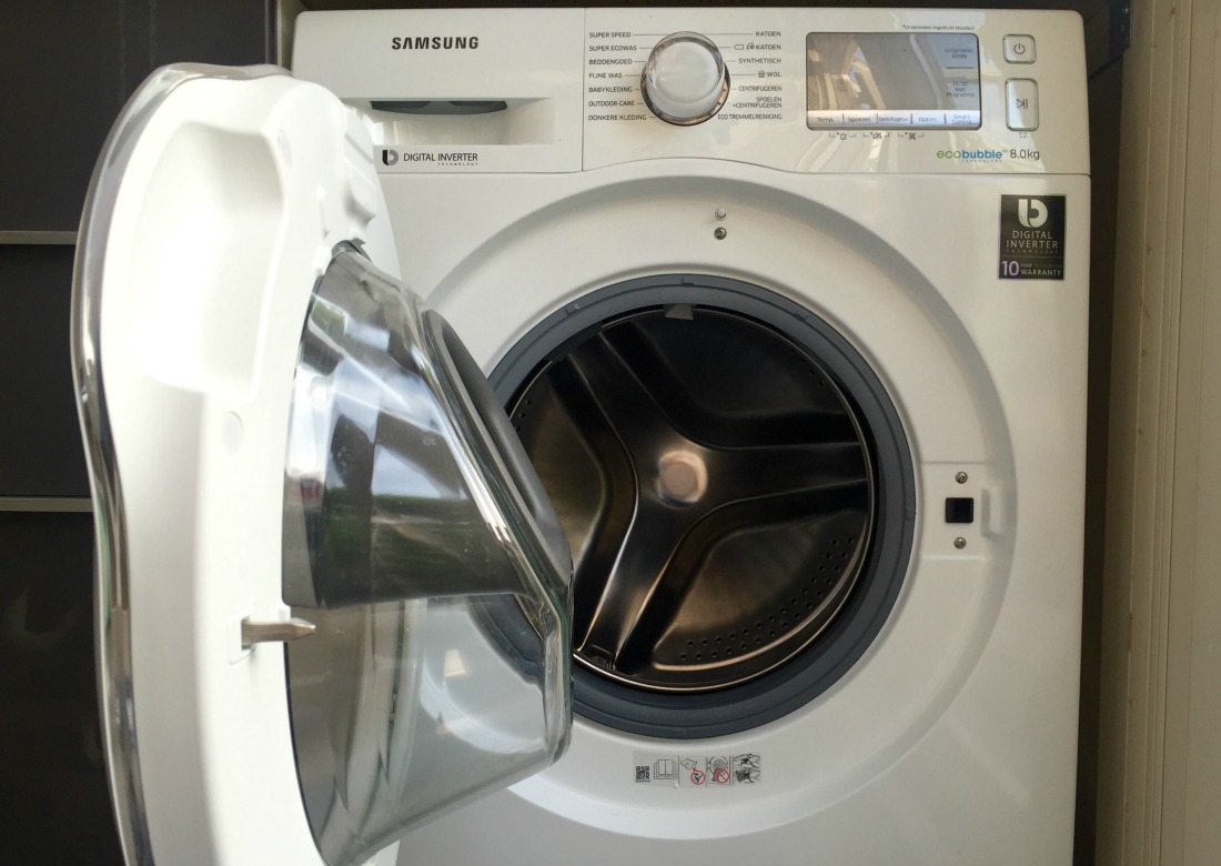 Ultieme Pluche pop lawaai Wasmachine met een geheim luikje - Samsung AddWash - Leukegeit