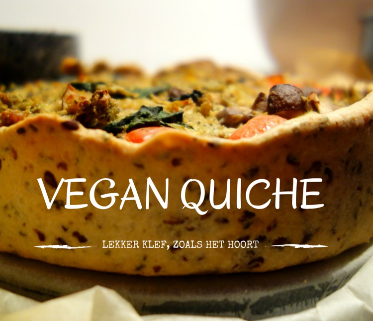Vegan quiche - met tofu, zongedroogde tomaat & champignon (+ video)
