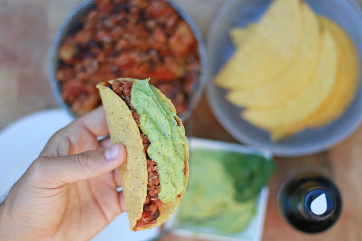 Vegan taco's met tofu