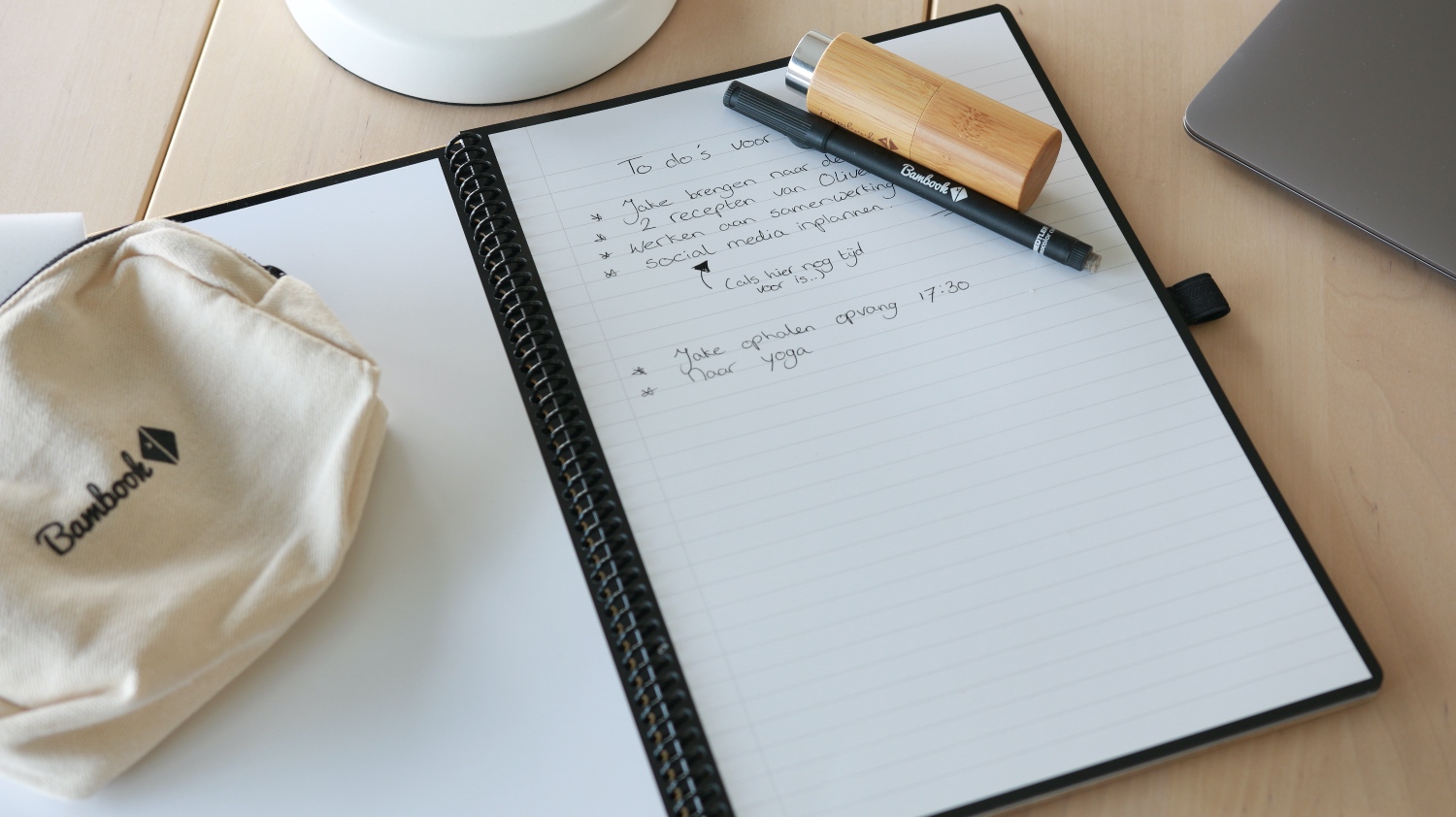 uitwisbaar notitieboek Bambook