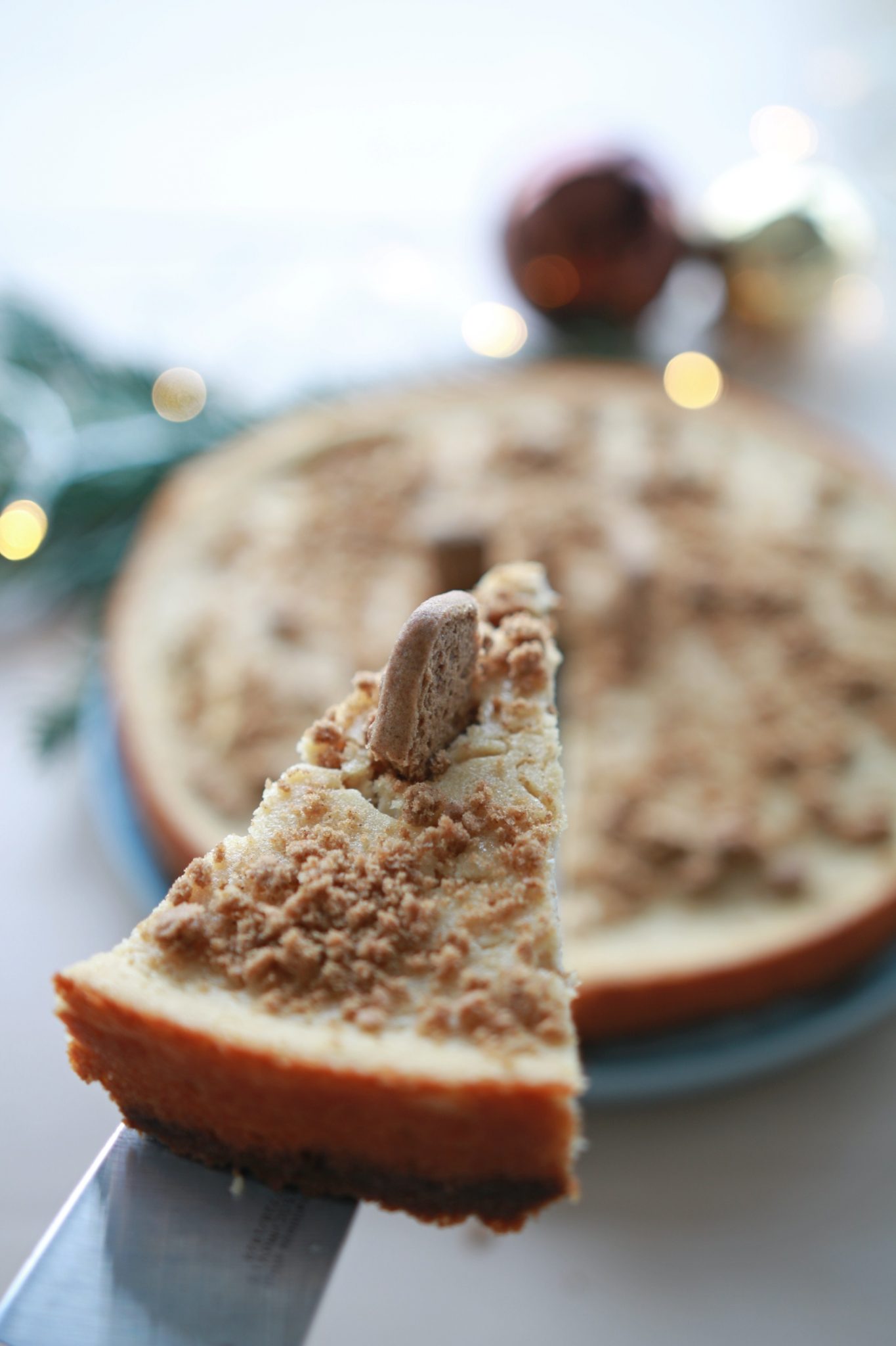 Vegan speculaas cheesecake Leukegeit
